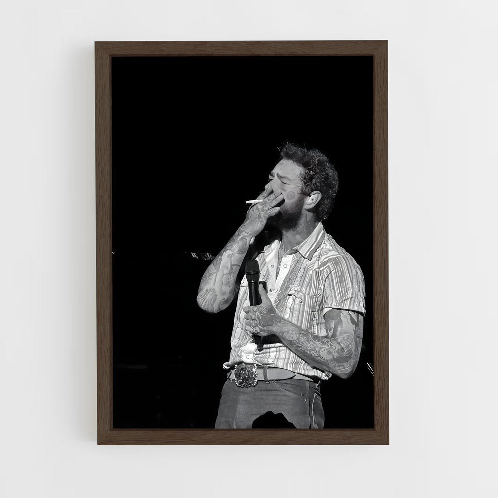 ap-post malone-6 cadre Bois foncé