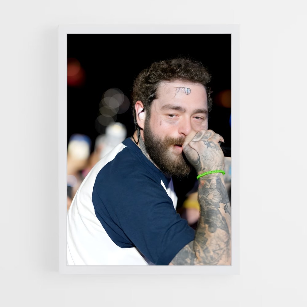 ap-post malone-9 cadre Blanc