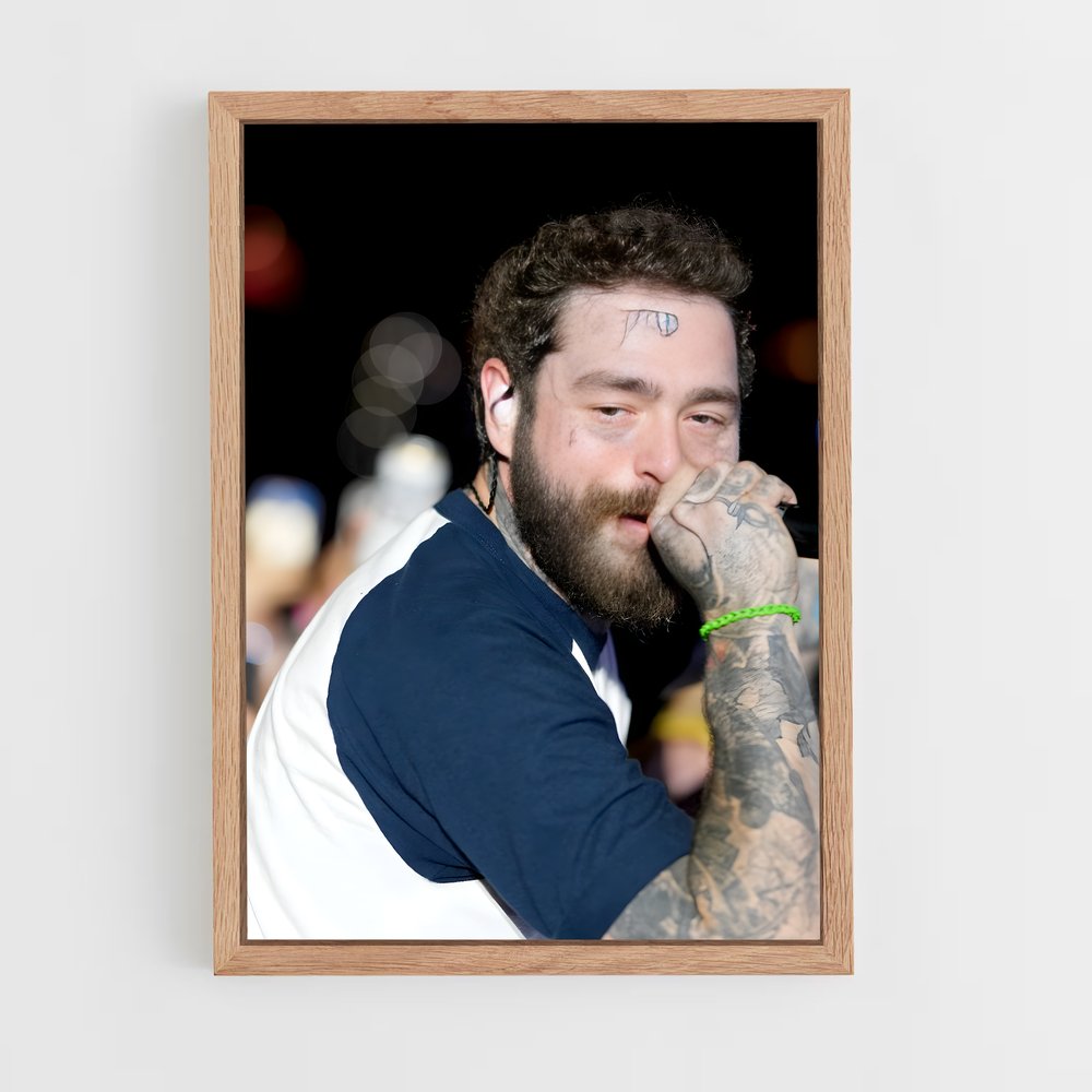 ap-post malone-9 cadre Bois clair