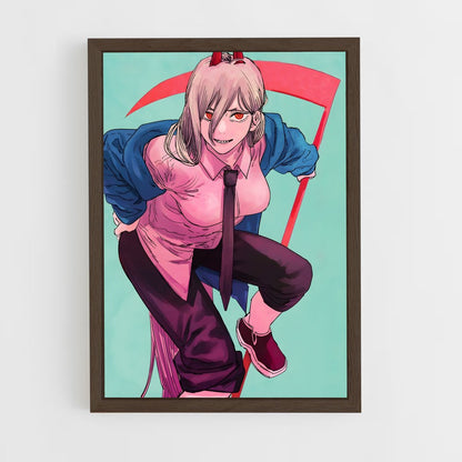 ap-power chainsaw man-2 cadre Bois foncé