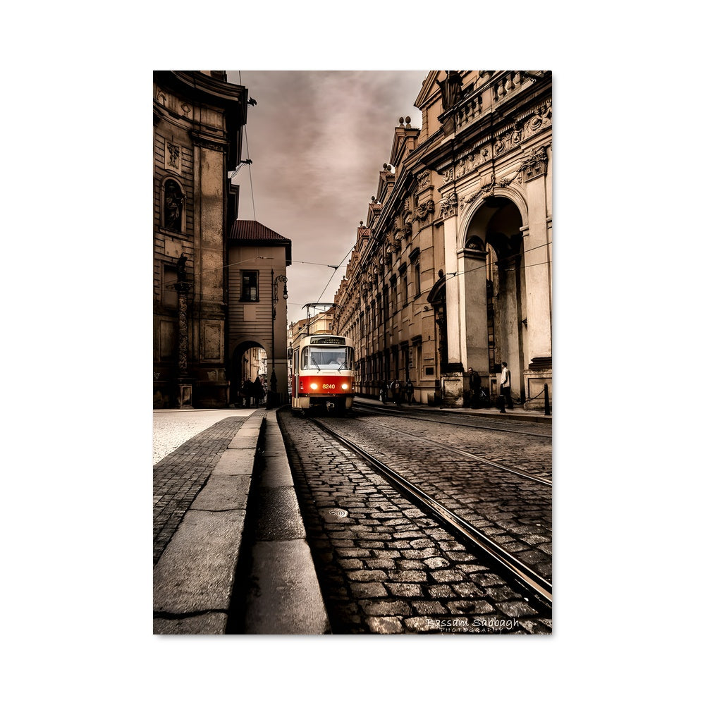 Poster Tram Rouge de Prague