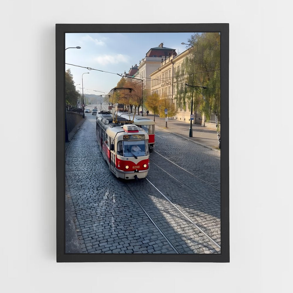 ap-prague tram-2 cadre Noir
