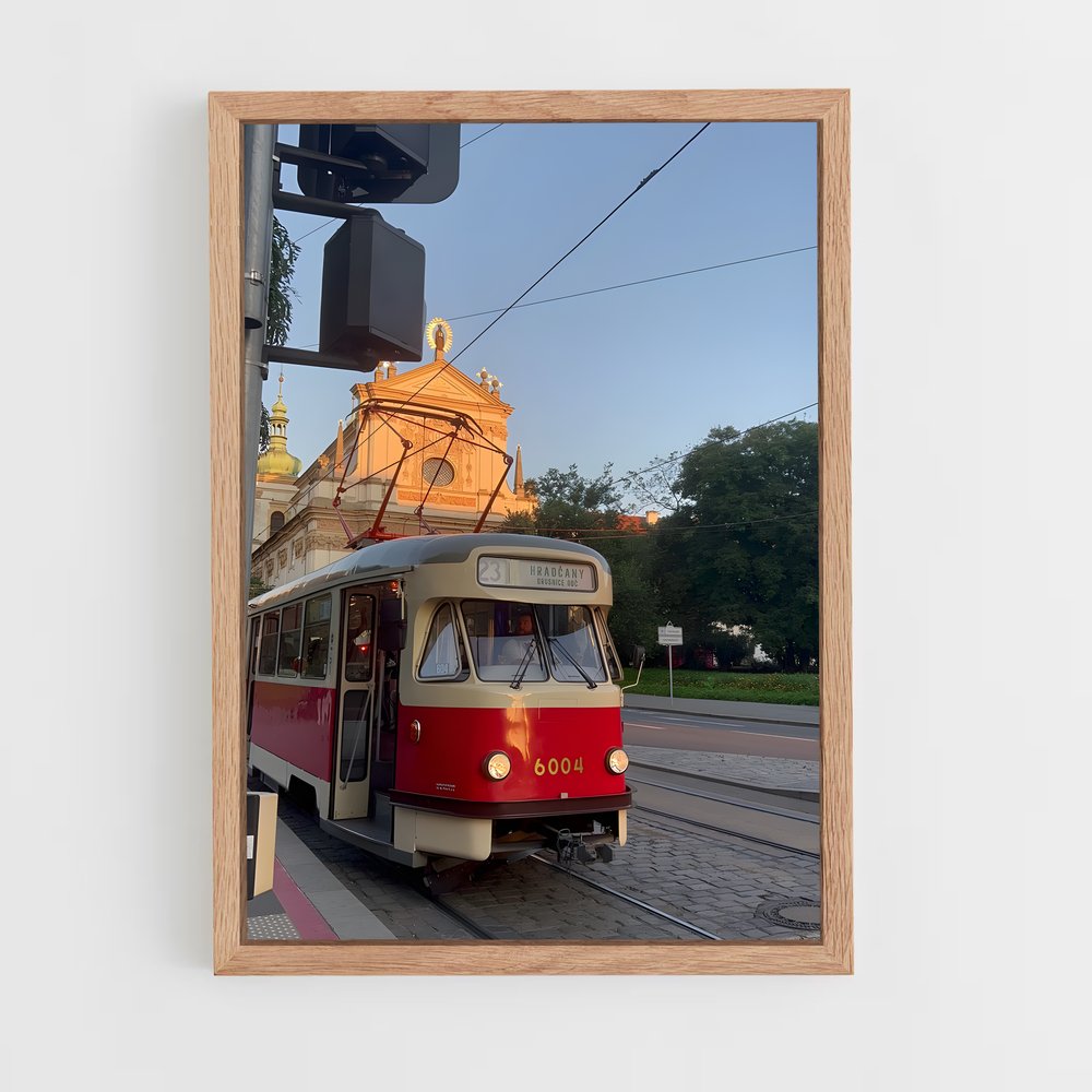 ap-prague tram-5 cadre Bois clair