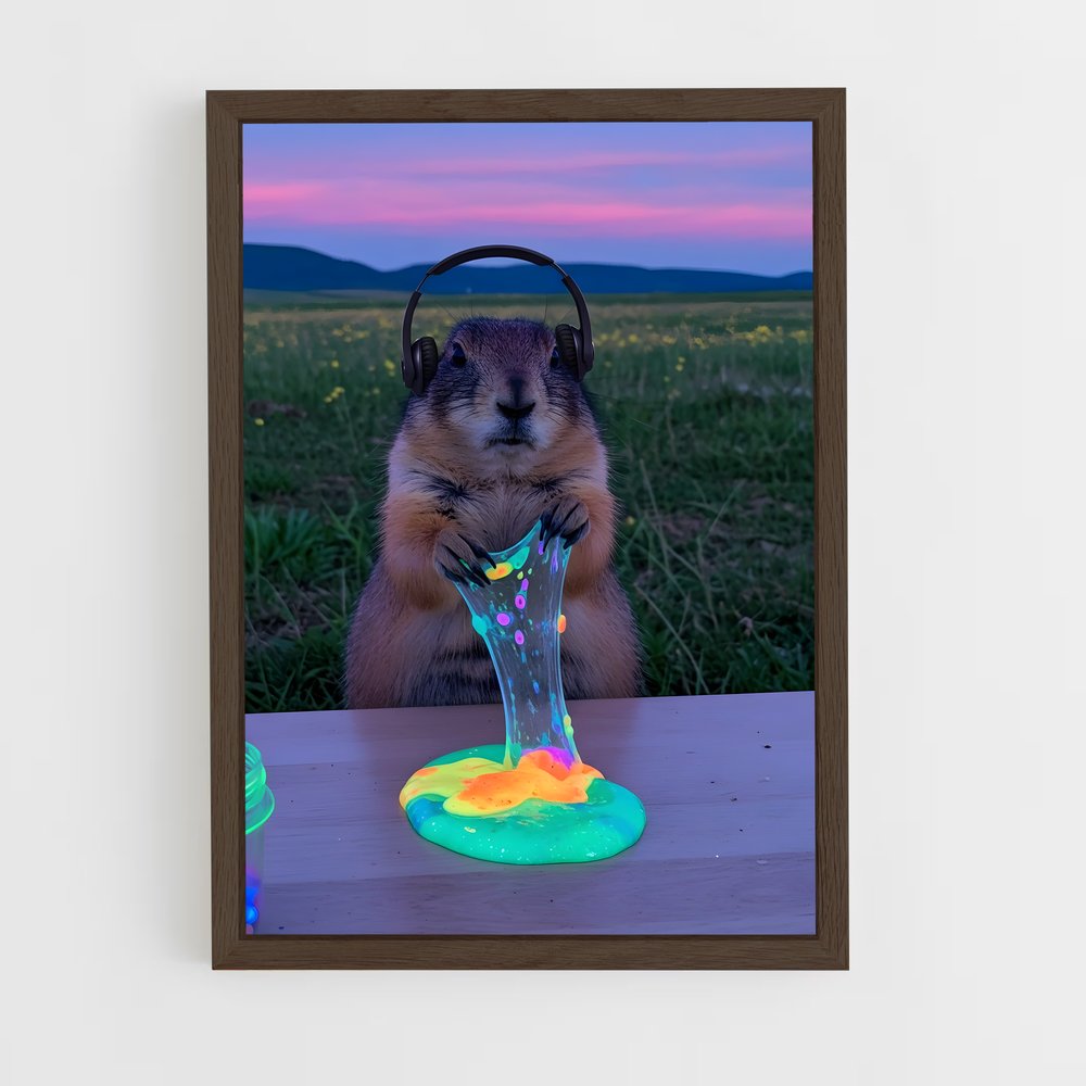 ap-prairie dog-3 cadre Bois foncé