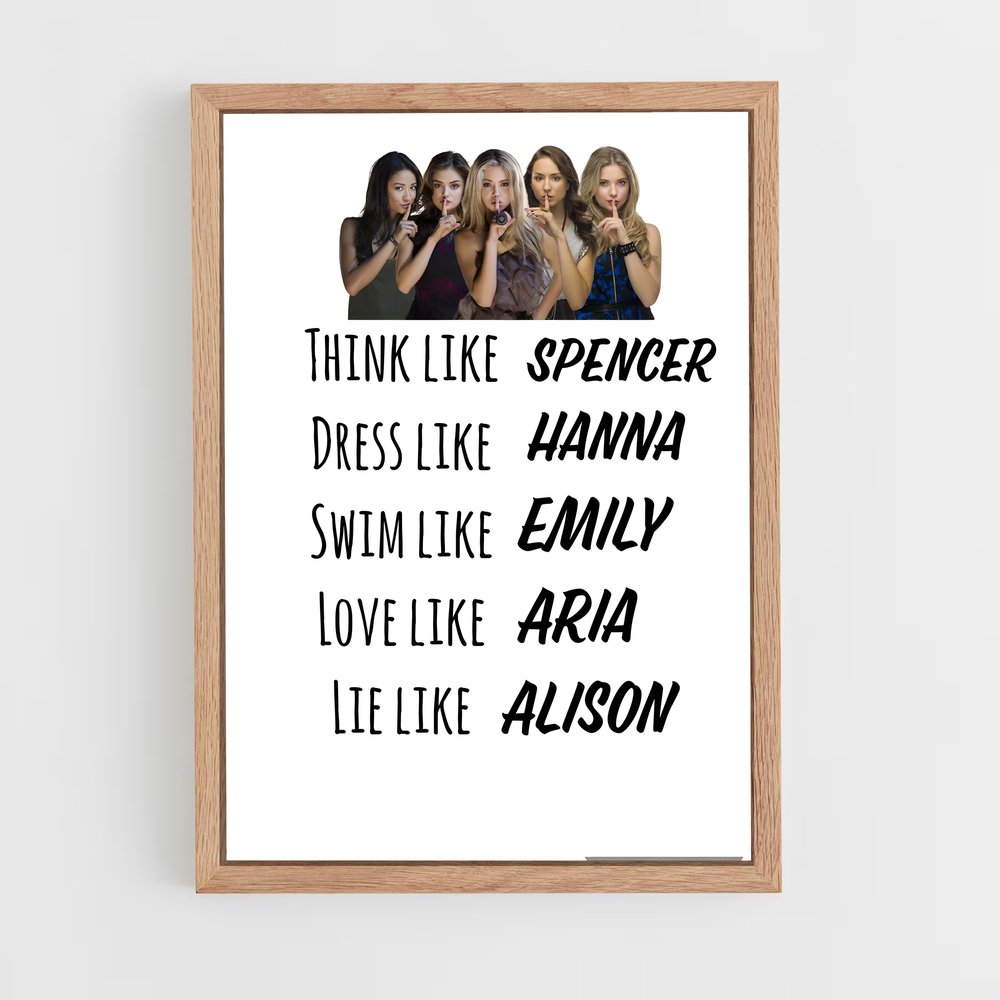 ap-pretty little liars-4 cadre Bois clair