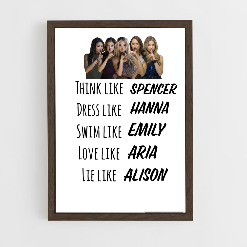 ap-pretty little liars-4 cadre Bois foncé
