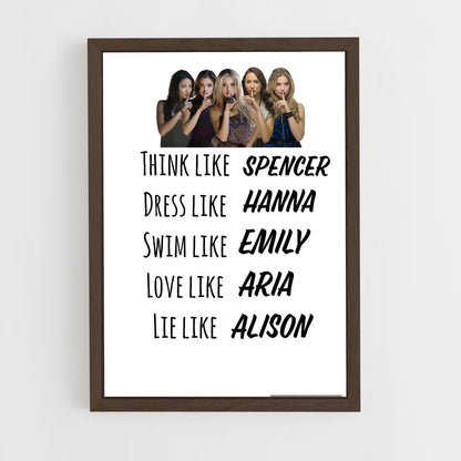 ap-pretty little liars-4 cadre Bois foncé