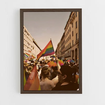 ap-pride flag-1 cadre Bois foncé