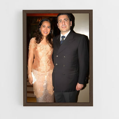 ap-prince ali reza pahlavi-2 cadre Bois foncé