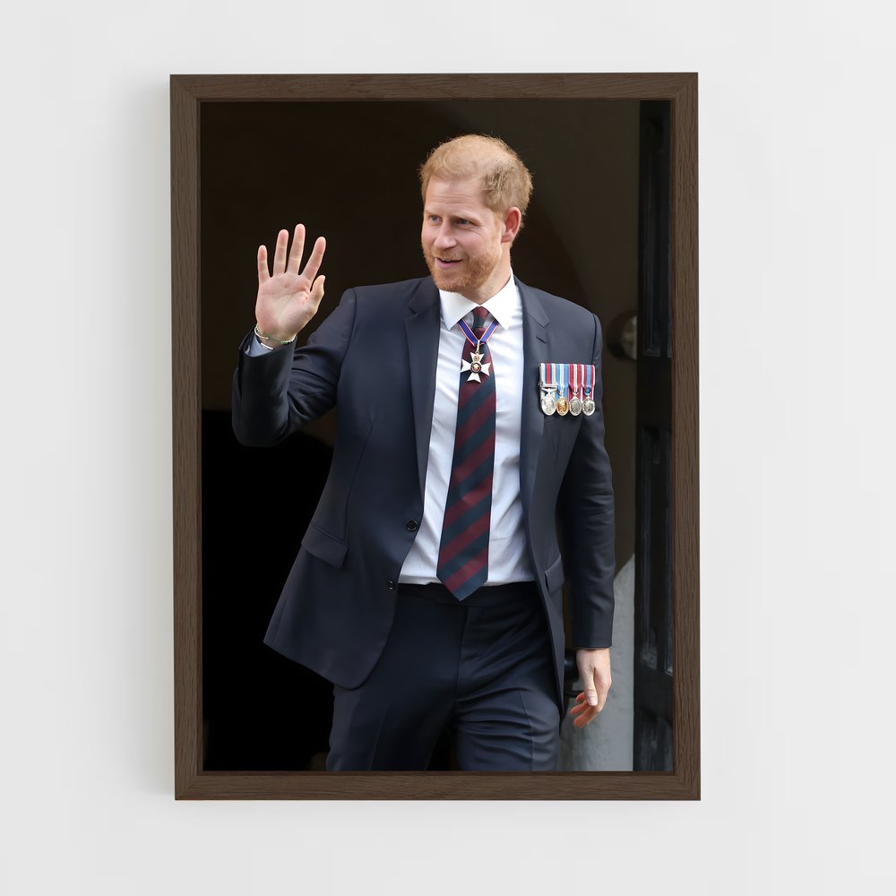 ap-prince harry-1 cadre Bois foncé