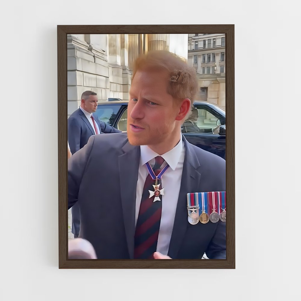 ap-prince harry-10 cadre Bois foncé