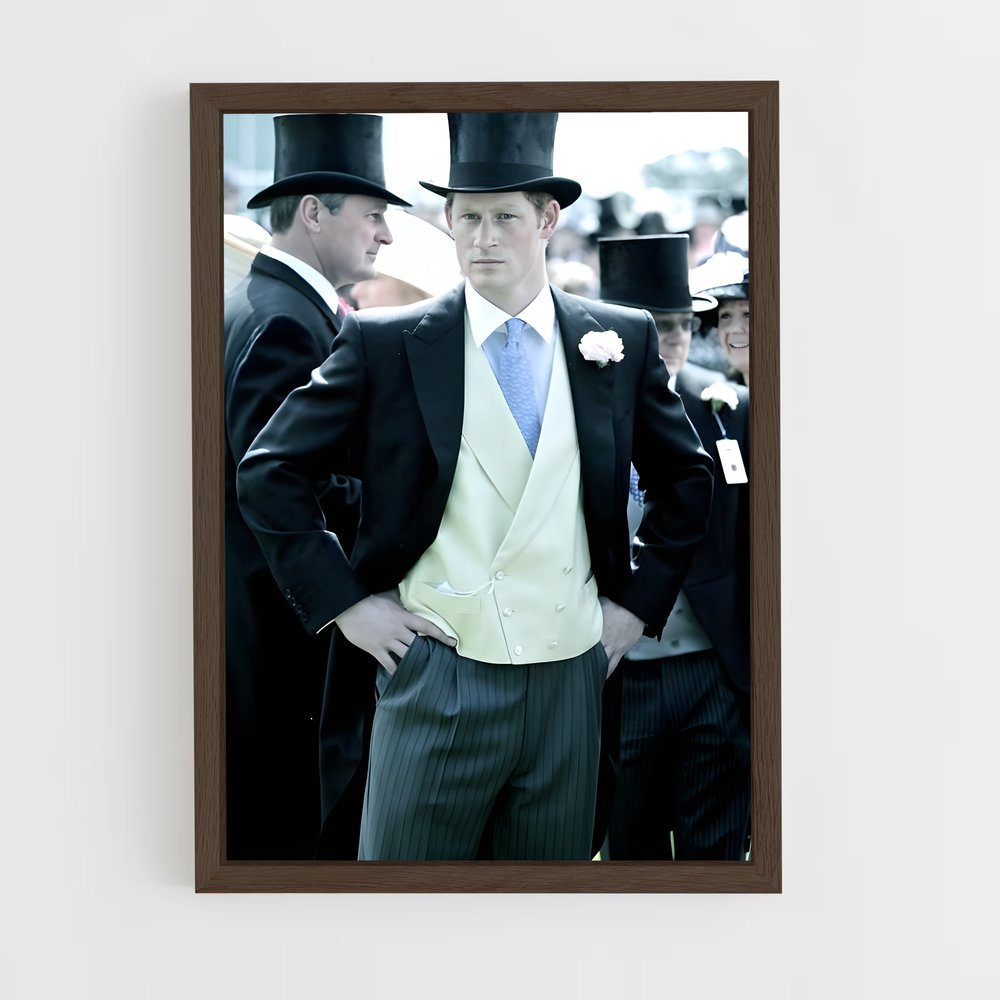 ap-prince harry-12 cadre Bois foncé
