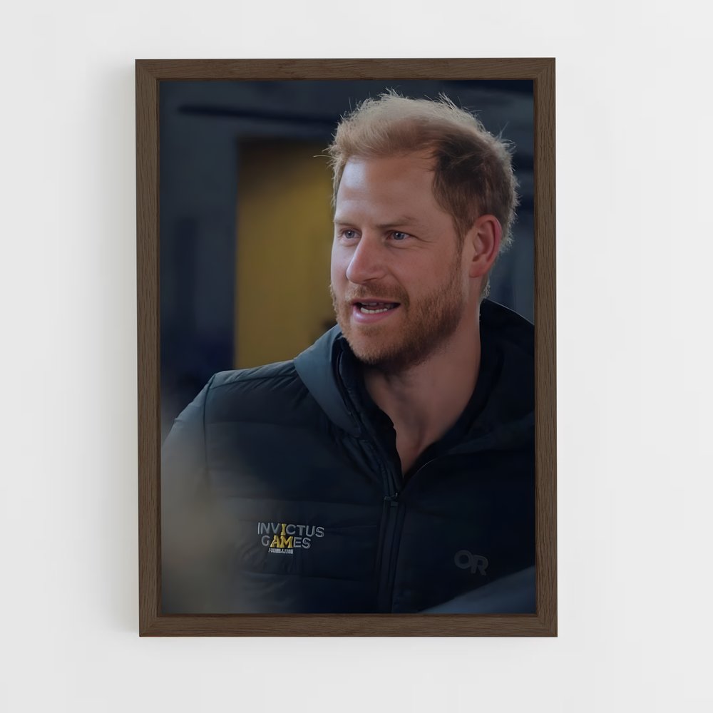 ap-prince harry-14 cadre Bois foncé
