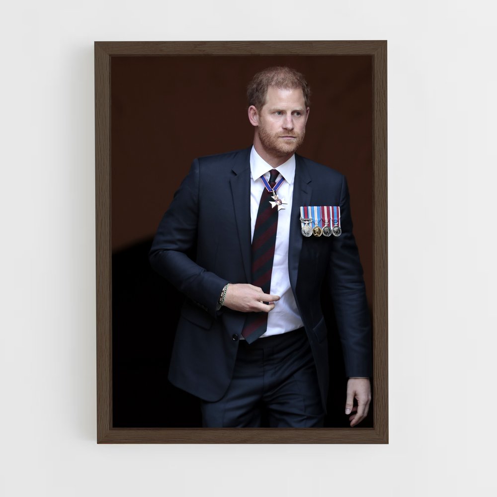 ap-prince harry-15 cadre Bois foncé