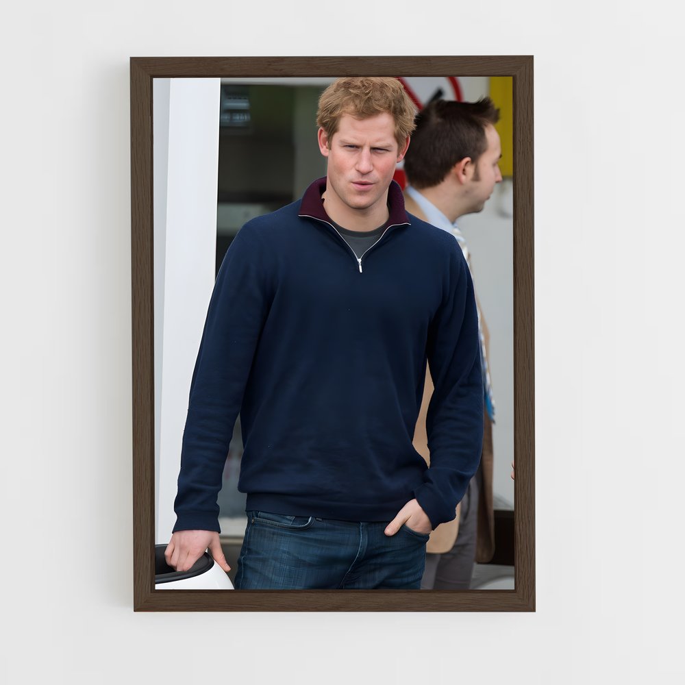 ap-prince harry-18 cadre Bois foncé