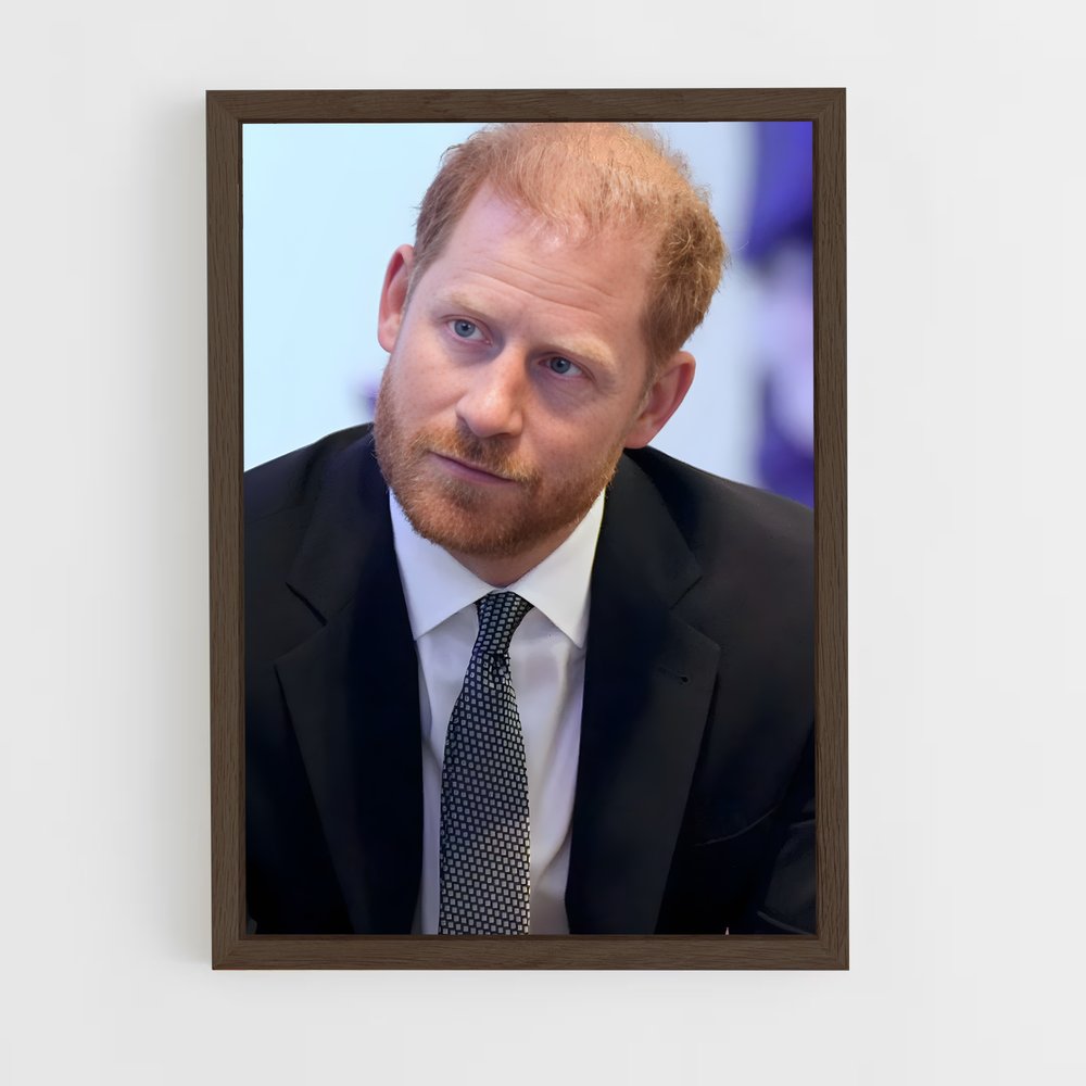 ap-prince harry-3 cadre Bois foncé