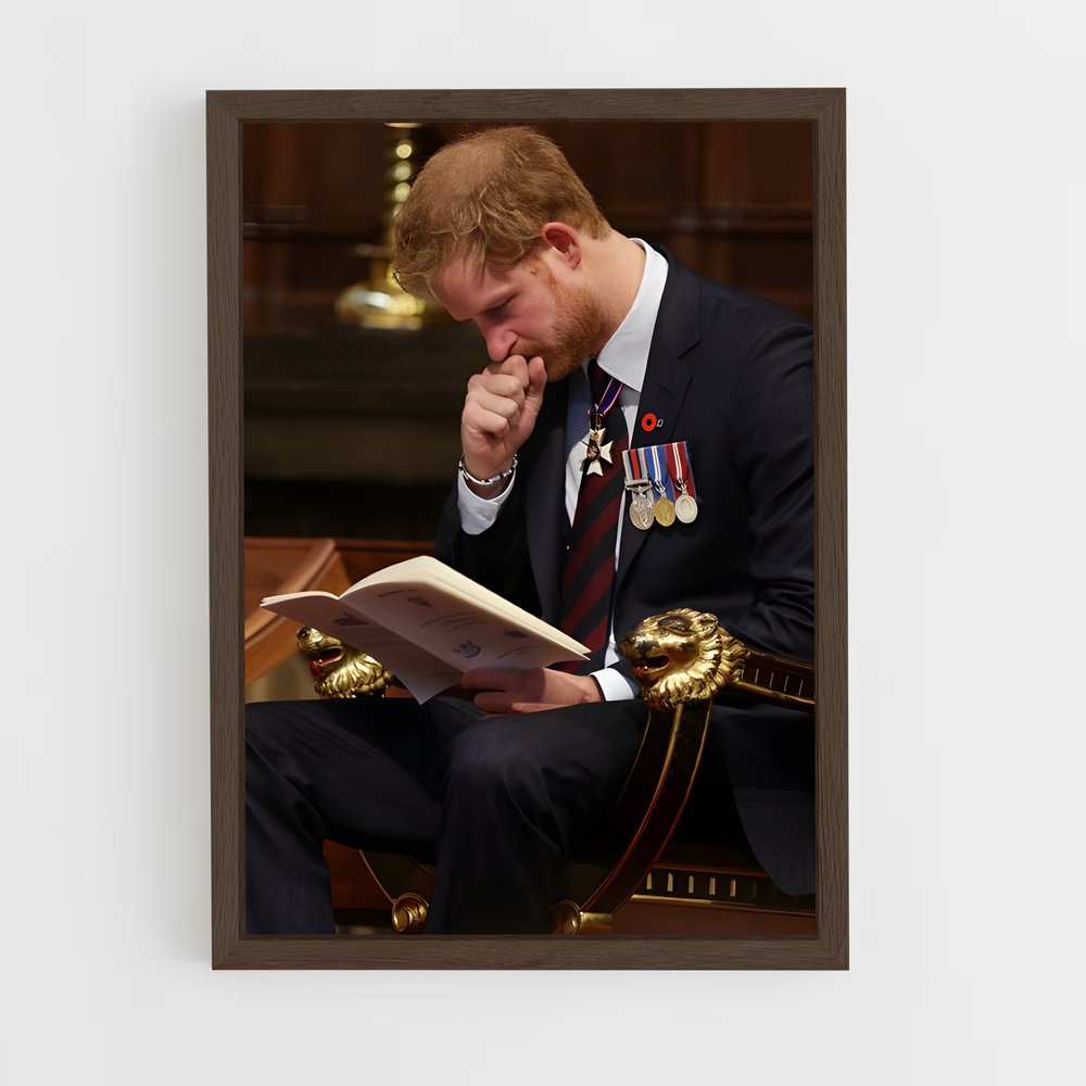 ap-prince harry-7 cadre Bois foncé