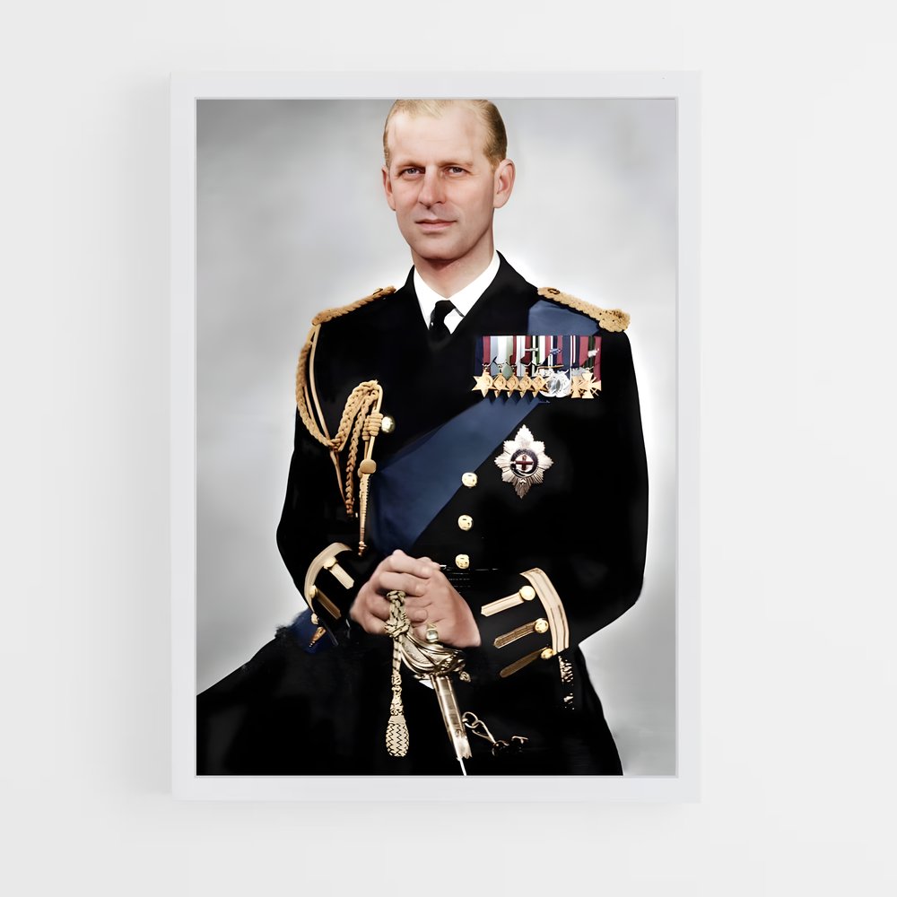 ap-prince philip duke of edinburgh-7 cadre Blanc