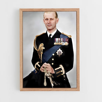 ap-prince philip duke of edinburgh-7 cadre Bois clair