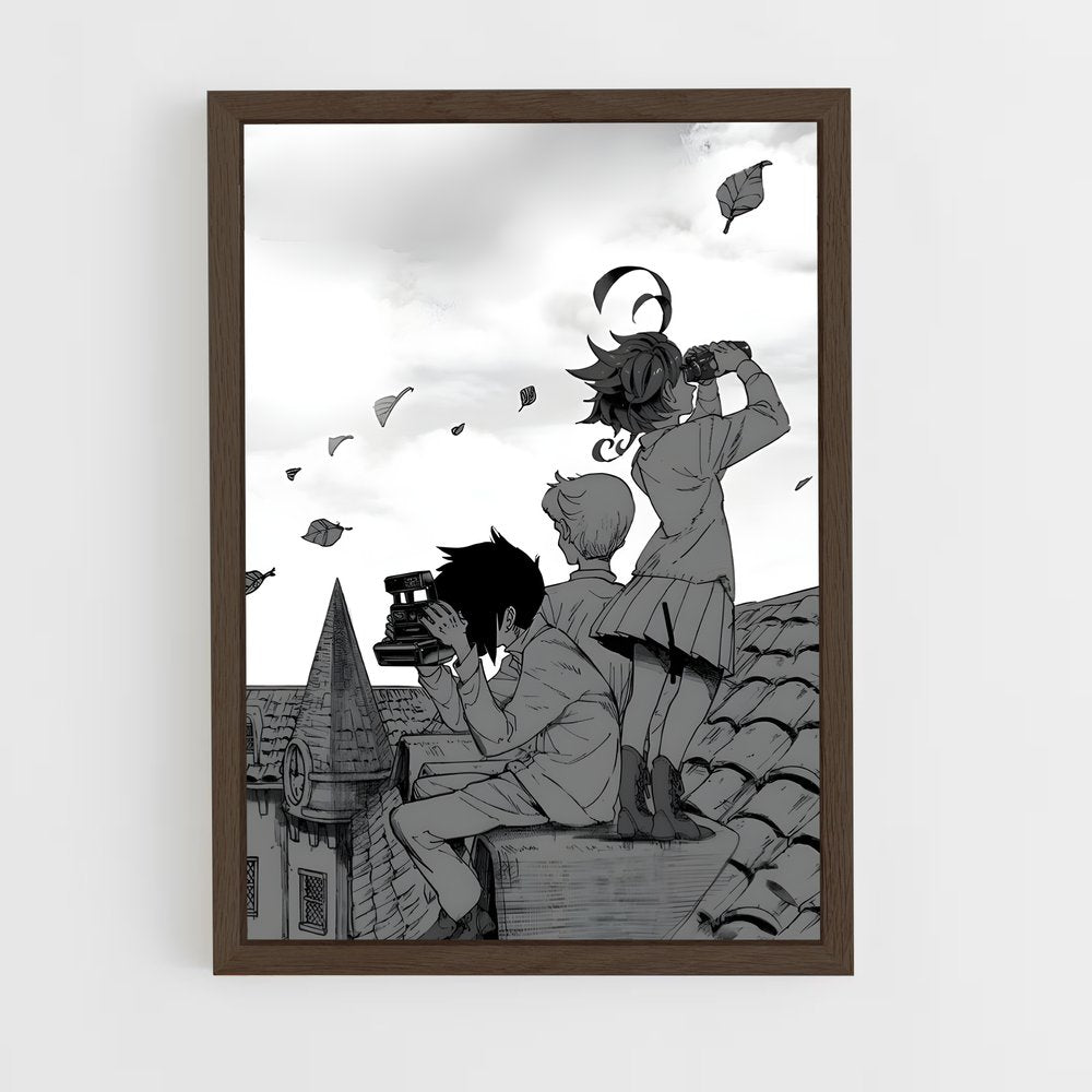 ap-promised neverland-2 cadre Bois foncé
