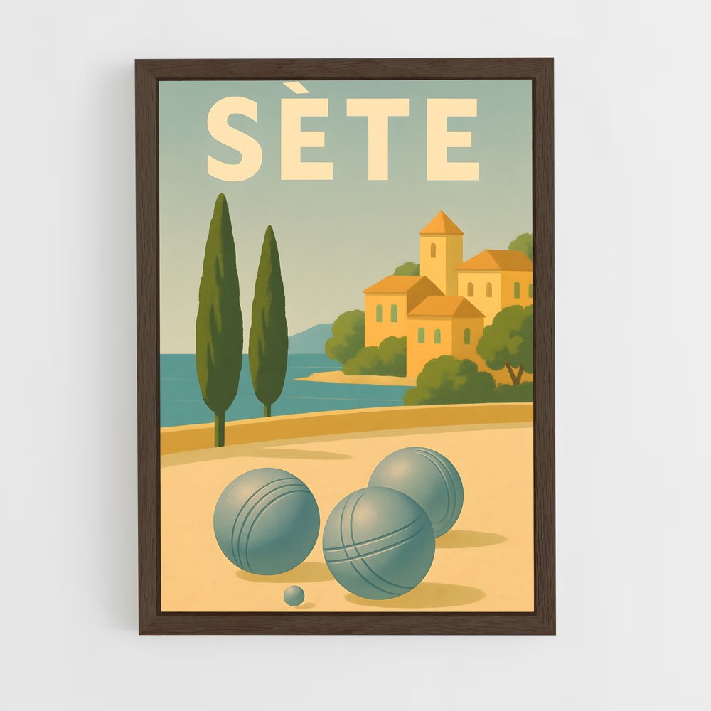 ap-provence petanque tradition-3 cadre Bois foncé