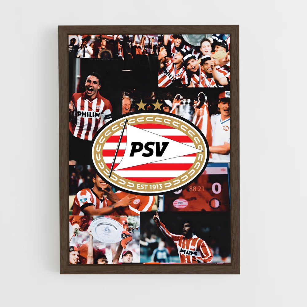 ap-psv eindhoven-6 cadre Bois foncé