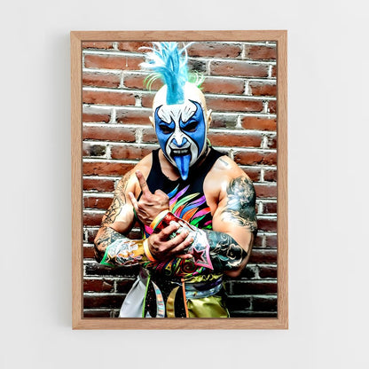 ap-psycho clown-5 cadre Bois clair