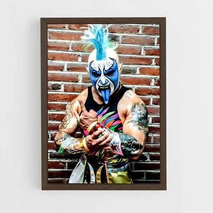 ap-psycho clown-5 cadre Bois foncé