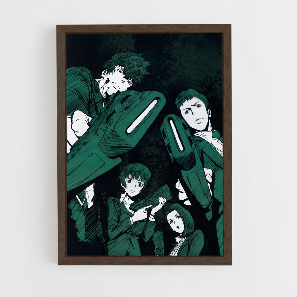 ap-psycho pass-2 cadre Bois foncé