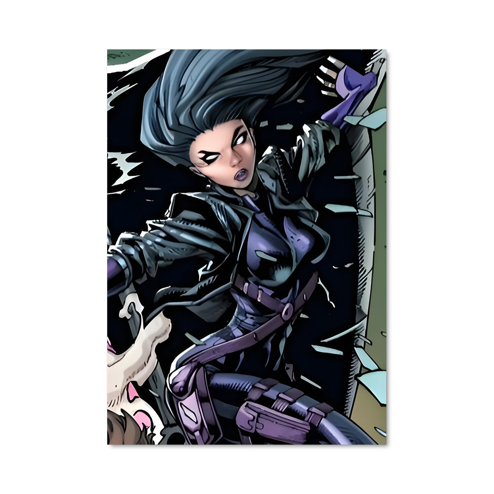 Poster Psylocke en Fleurs