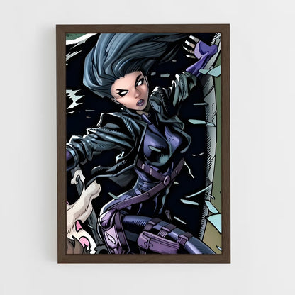 ap-psylocke x-men-6 cadre Bois foncé