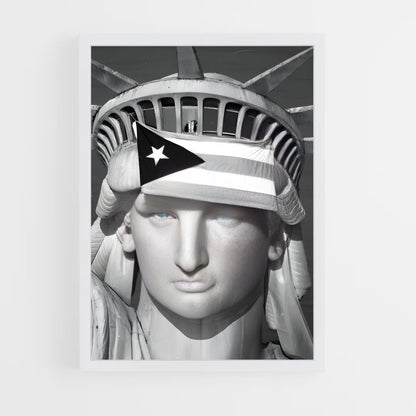 ap-puerto rico flag-1 cadre Blanc