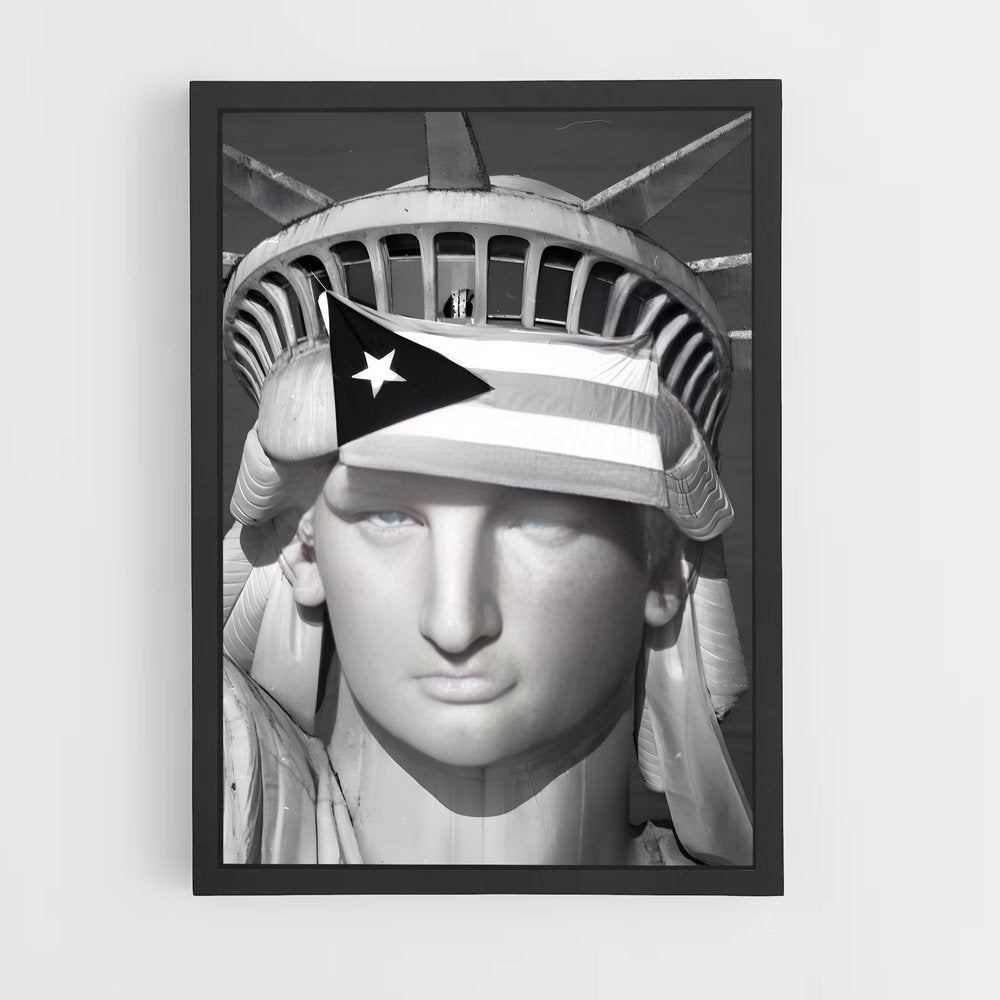 ap-puerto rico flag-1 cadre Noir