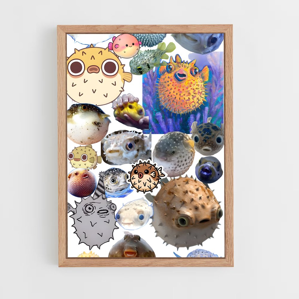 ap-pufferfish-5 cadre Bois clair
