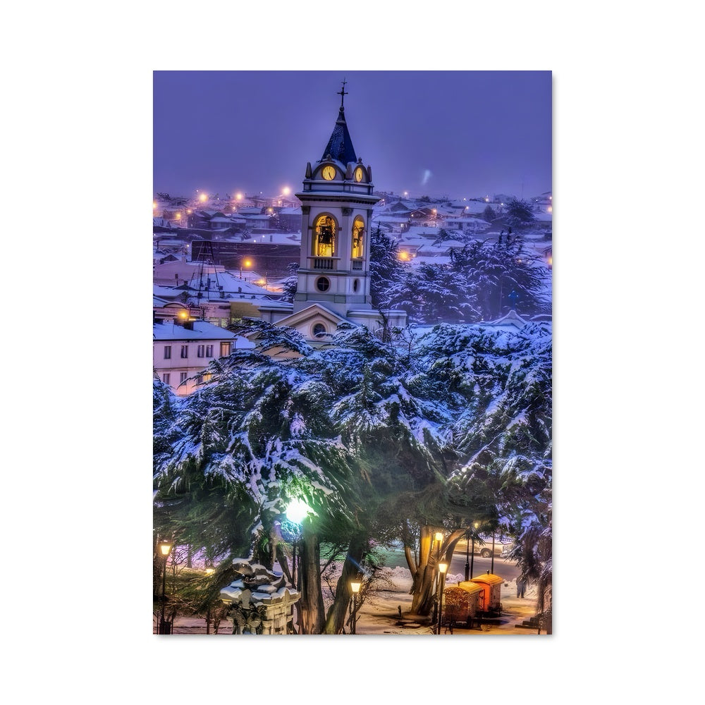 Poster Nuit Enneigée à Santa Feli