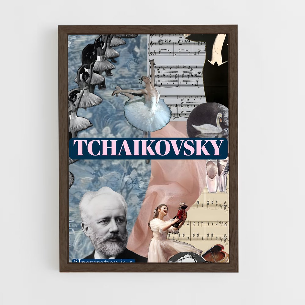 ap-pyotr ilyich tchaikovsky-2 cadre Bois foncé