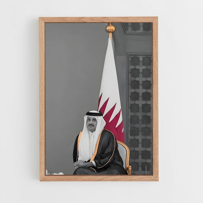 ap-qatar flag-1 cadre Bois clair