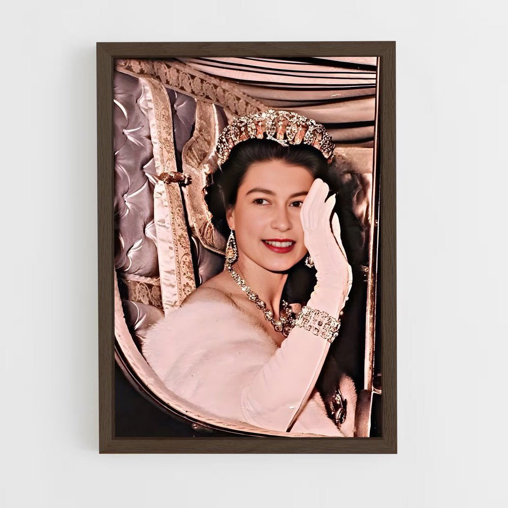 ap-queen elizabeth ii-15 cadre Bois foncé