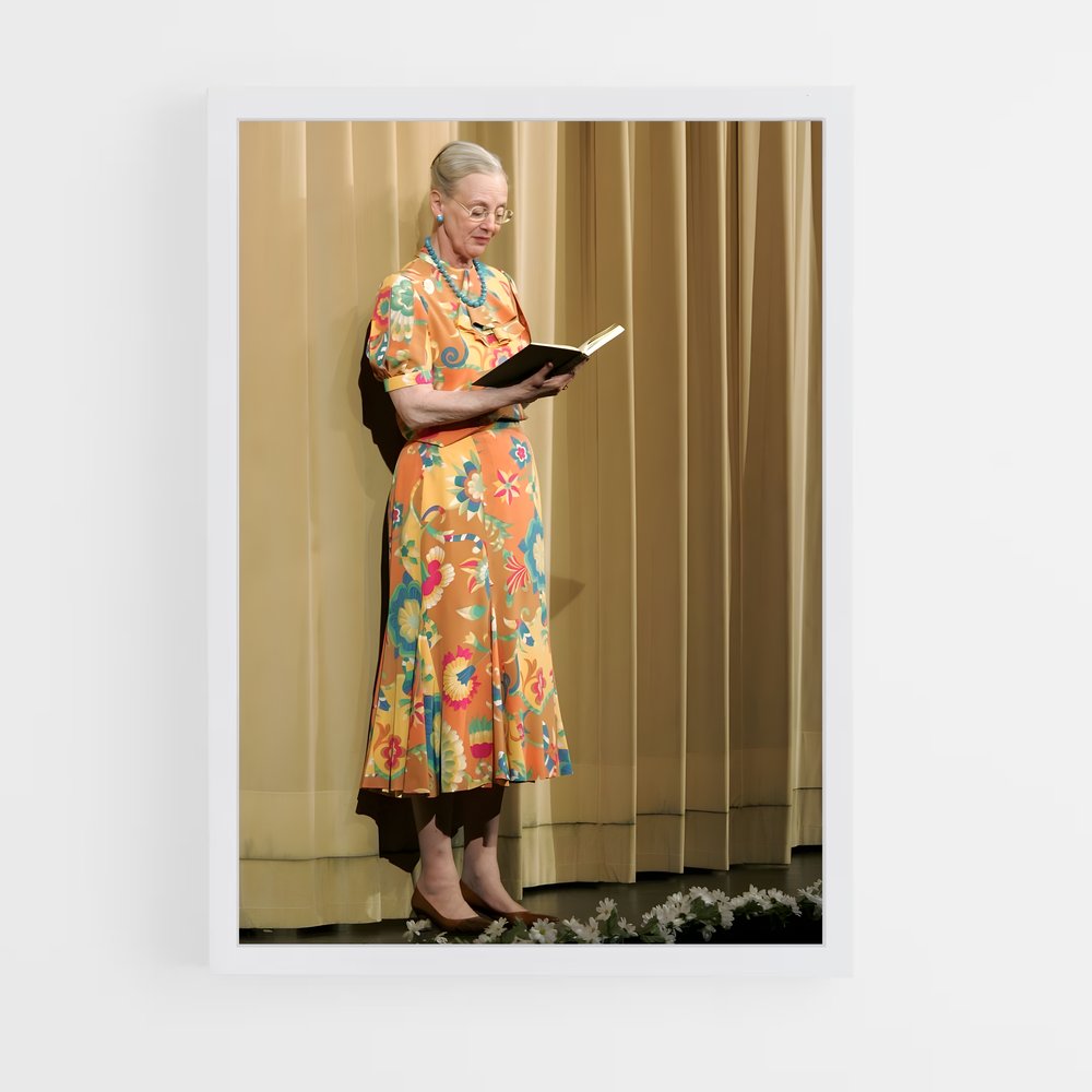 ap-queen margrethe ii-4 cadre Blanc