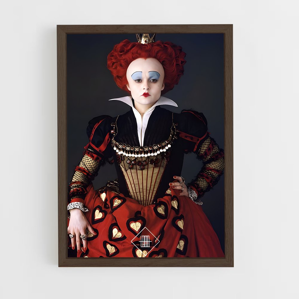 ap-queen of hearts-1 cadre Bois foncé
