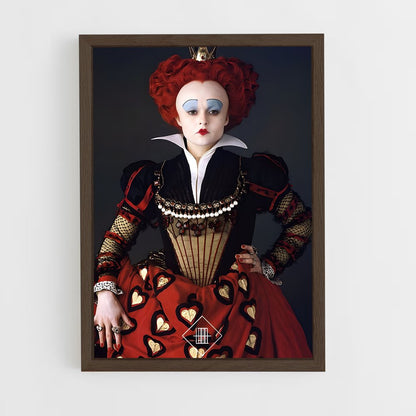 ap-queen of hearts-1 cadre Bois foncé
