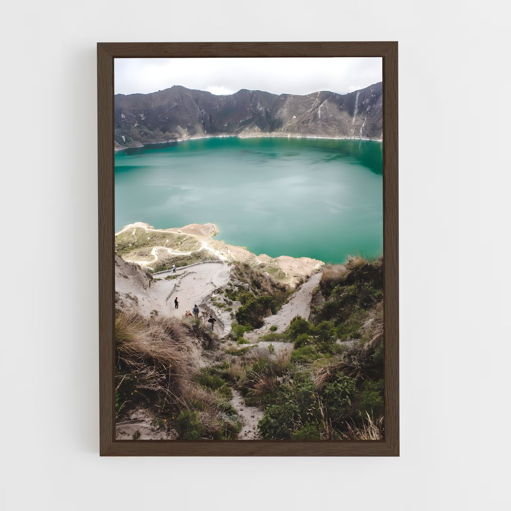ap-quilotoa lake-2 cadre Bois foncé