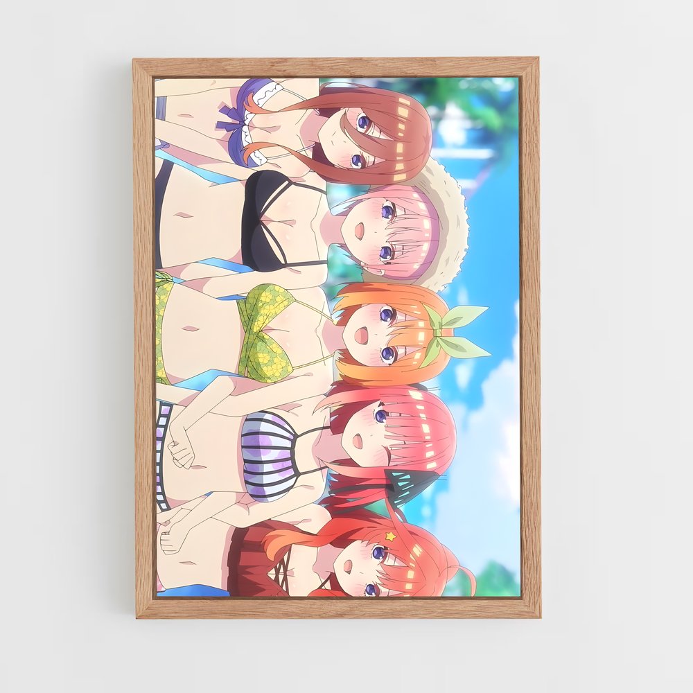 ap-quintessential quintuplets-2 cadre Bois clair