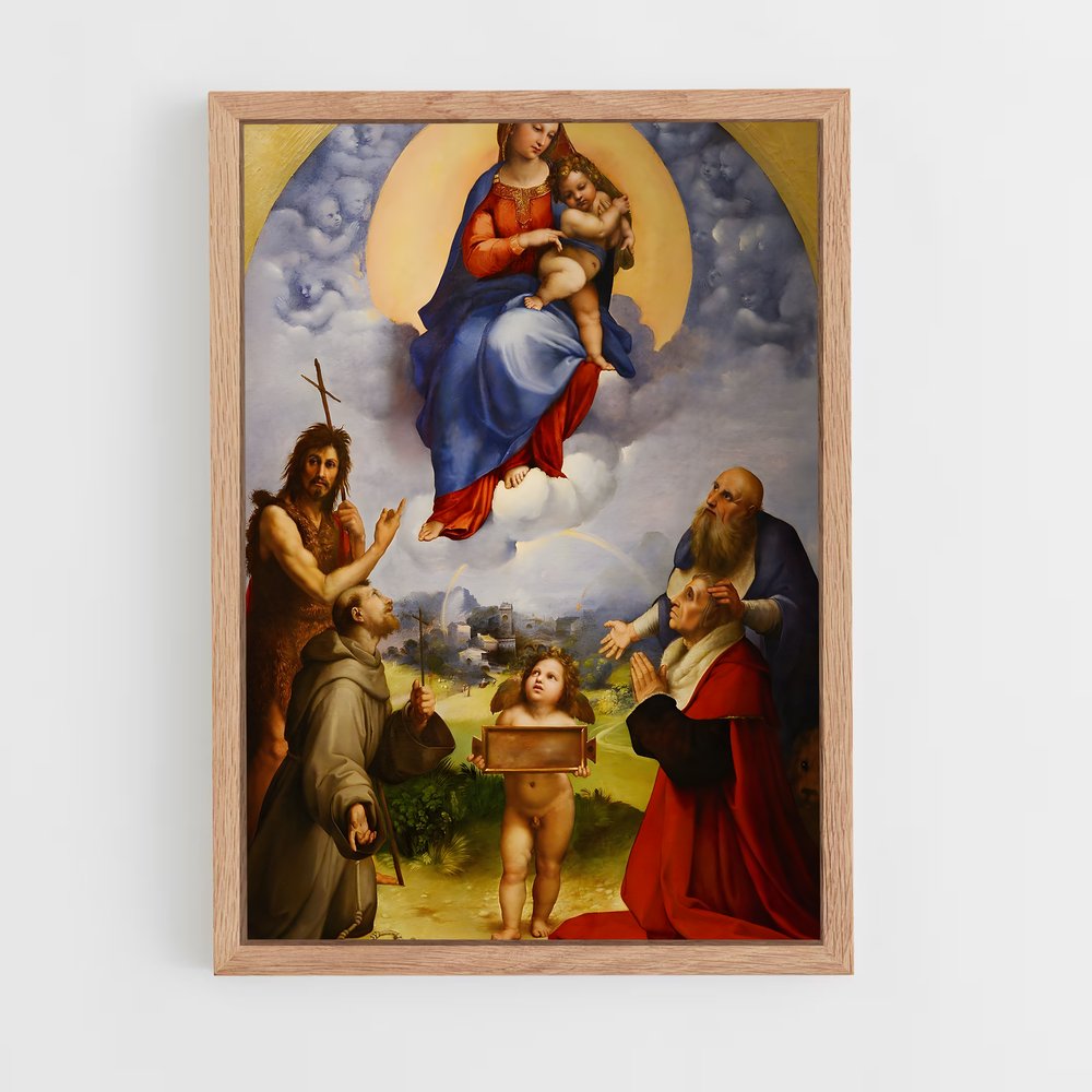 ap-raffaello sanzio-4 cadre Bois clair