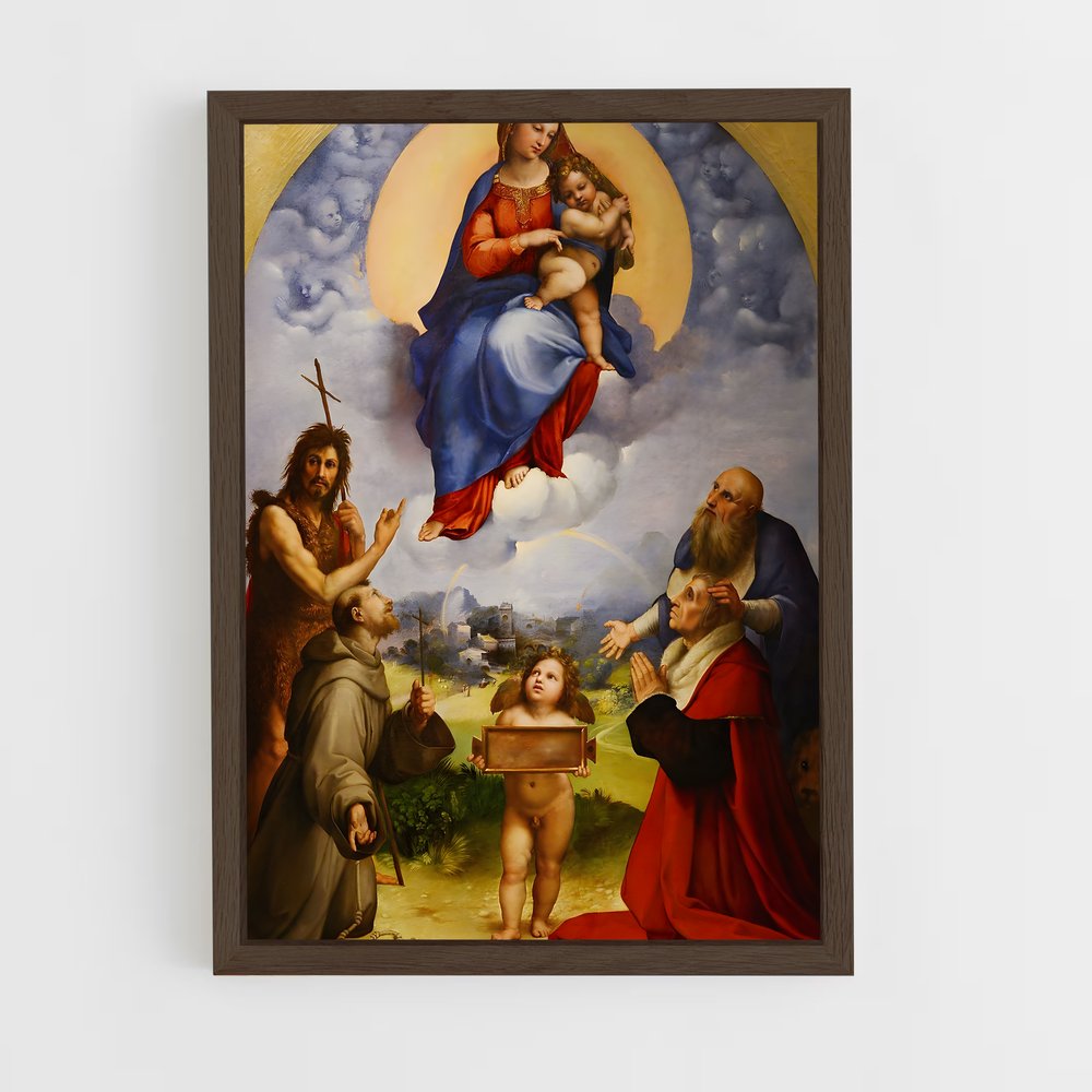 ap-raffaello sanzio-4 cadre Bois foncé