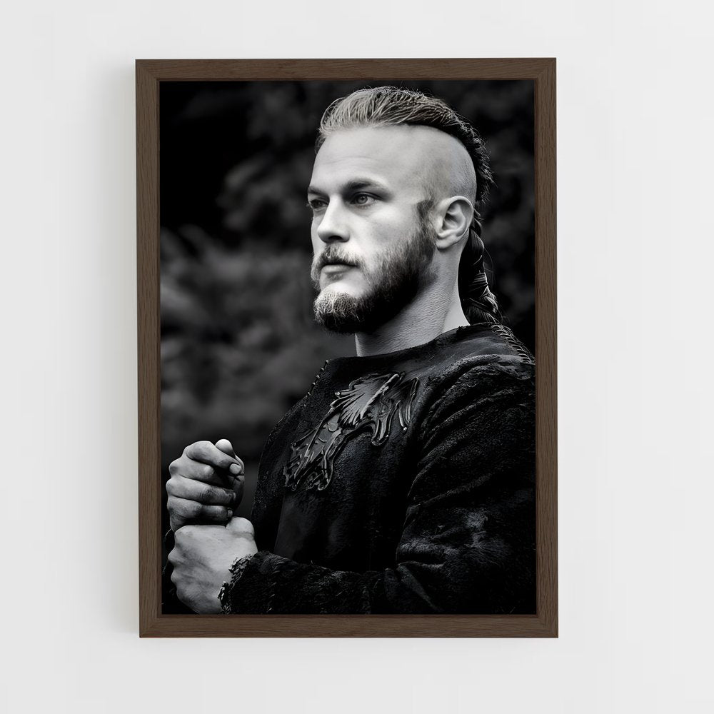 ap-ragnar lothbrok-14 cadre Bois foncé
