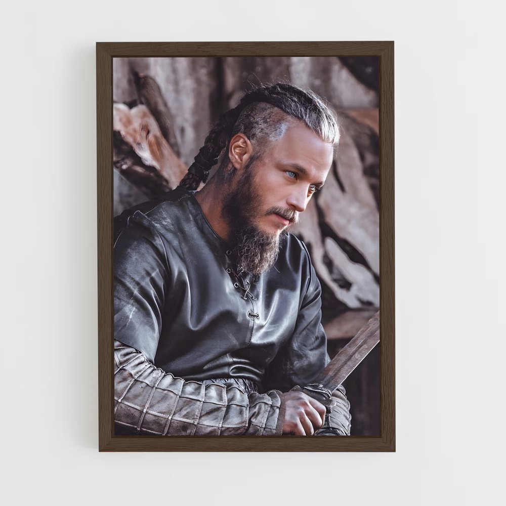 ap-ragnar lothbrok-6 cadre Bois foncé