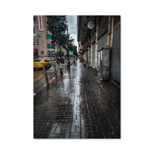 Poster Rue Pluvieuse