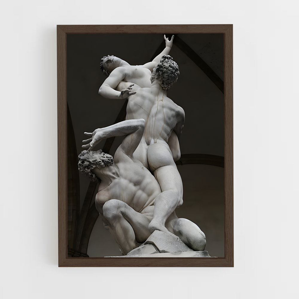 ap-rape of the sabine women giambologna-1 cadre Bois foncé