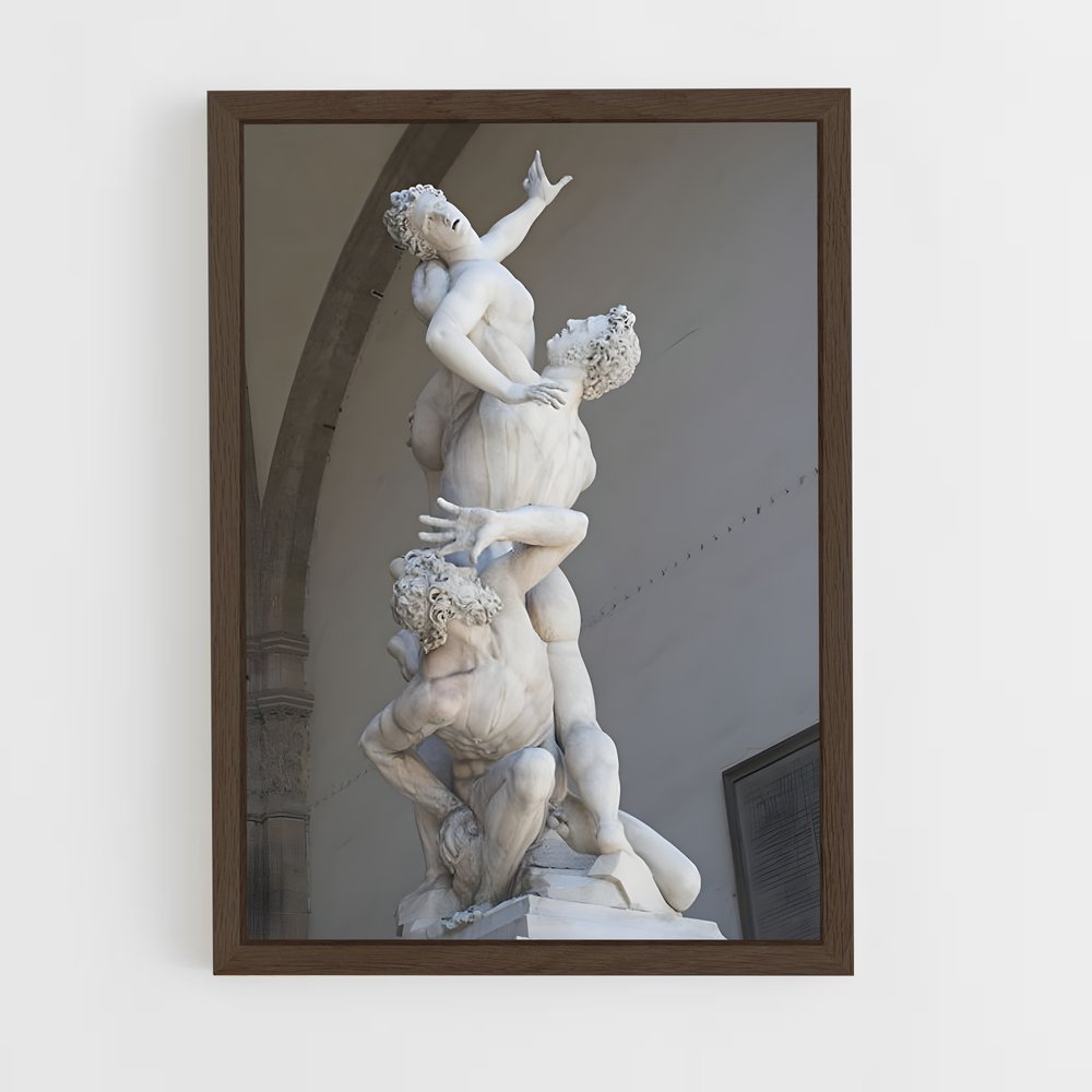 ap-rape of the sabine women giambologna-3 cadre Bois foncé
